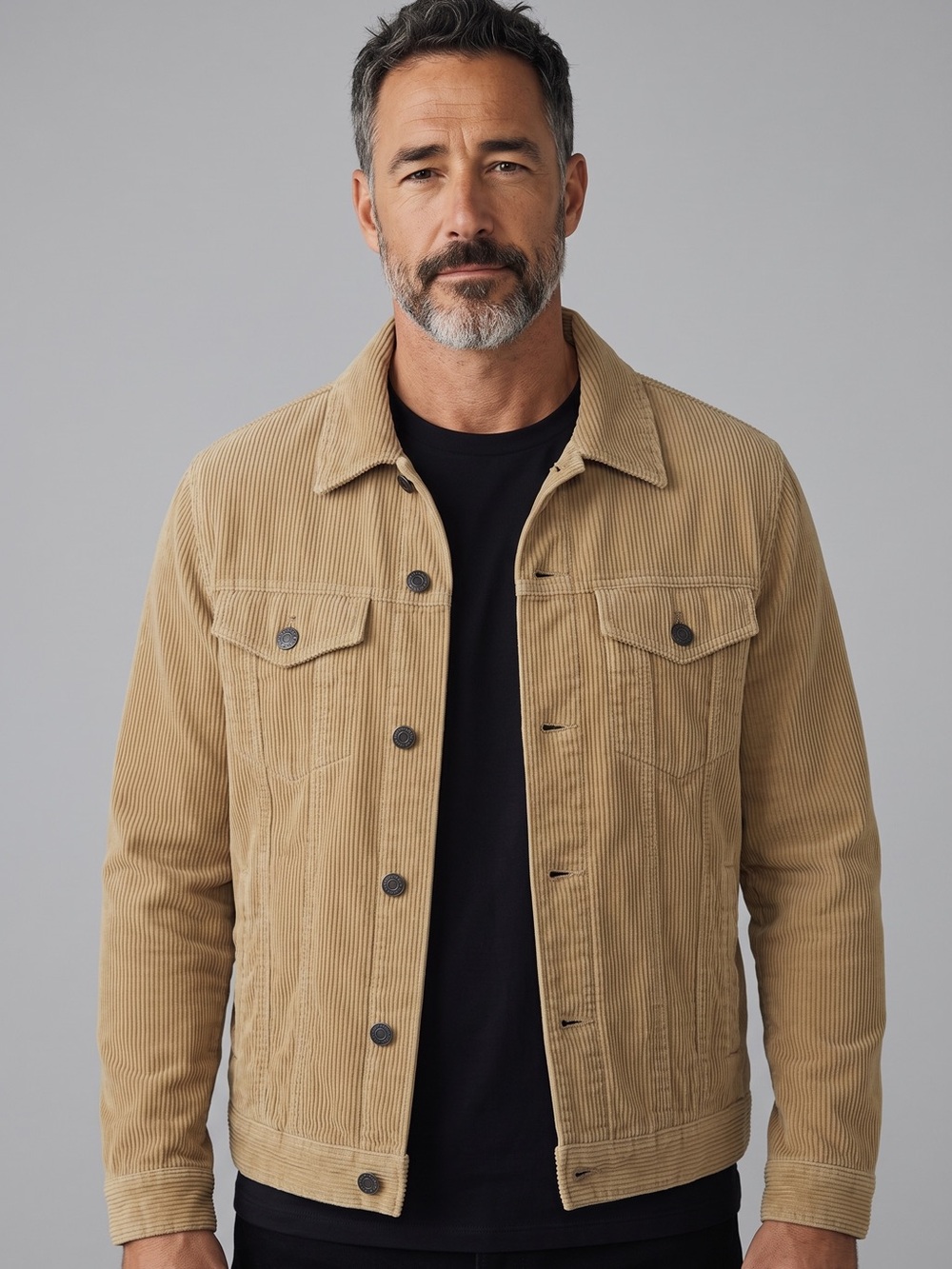 Express Corduroy Trucker Jacket Tan Khaki Lined Men’s Medium Coat - Picture 11 of 11
